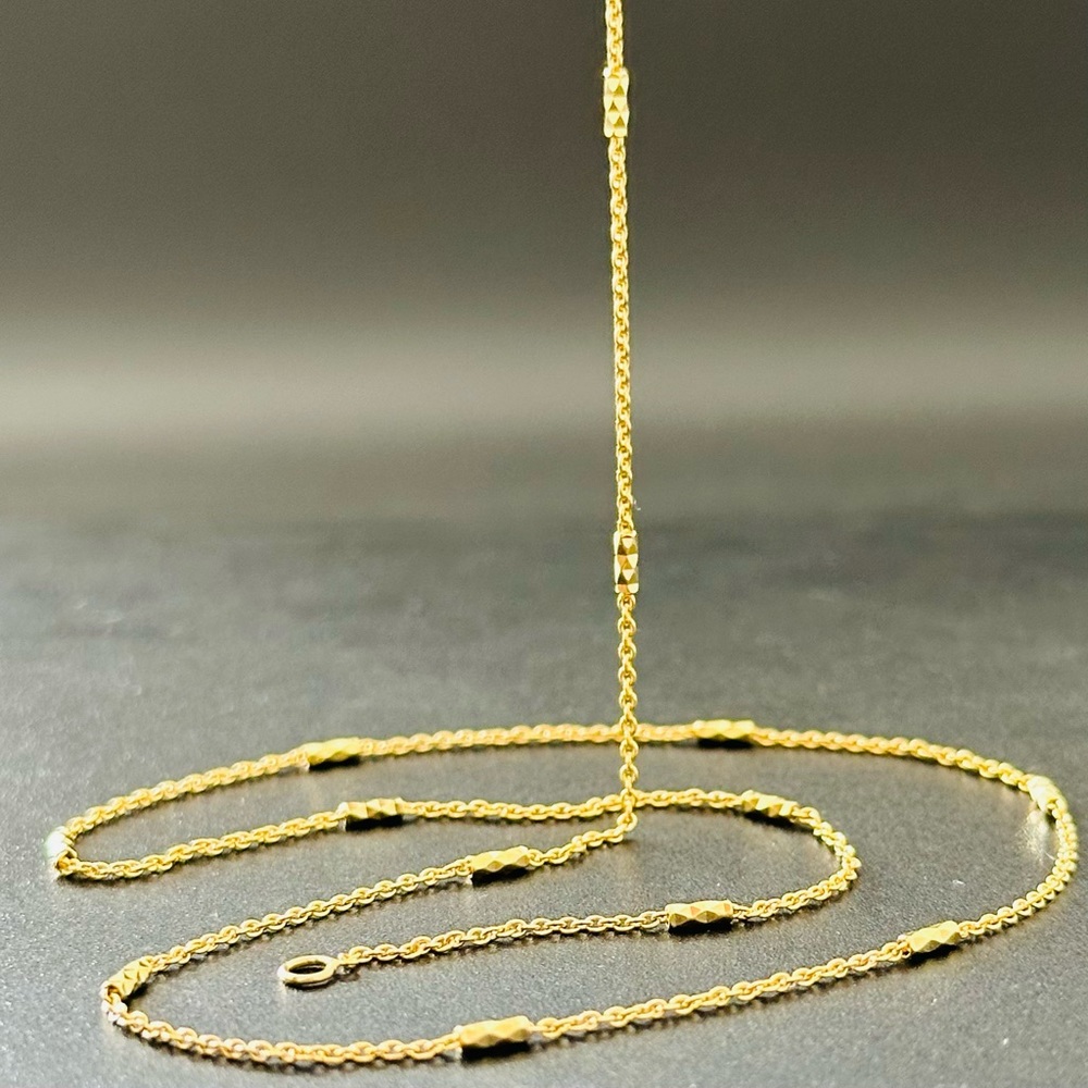 1mm.22” Solid 14k Yellow Gold Solid Forzentina Cy… - image 7